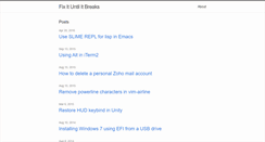 Desktop Screenshot of fixituntilitbreaks.com